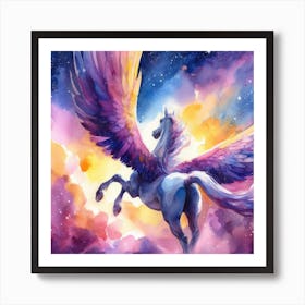 Unicorn In The Sky 1 Art Print