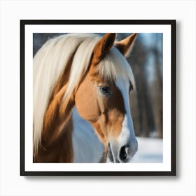 Horse In The Snow 6 Art Print