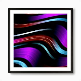 Abstract Wavy Lines 14 Art Print