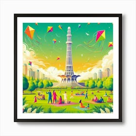 Lahore,Minar e Pakistan #heritag Art Print