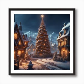 Christmas Village Art Print