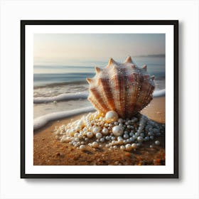 Sea Shell On The Beach Art Print
