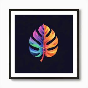 Rainbow Leaf 4 Art Print