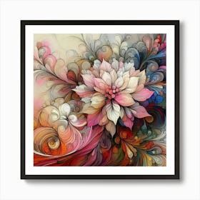 Abstract Flower Painting 22 Art Print