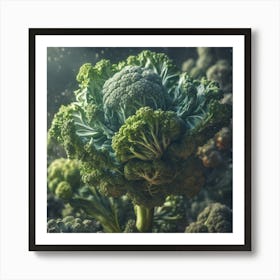 Broccoli In The Garden Art Print