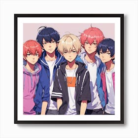 Portrait Of Teenage Friends As A Cool Group 1 1 3 Art Print