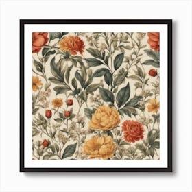 Floral Wallpaper Art Print