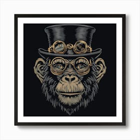 Steampunk Monkey 11 Art Print