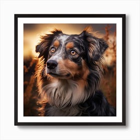 Australian Shepherd Dog Art Print