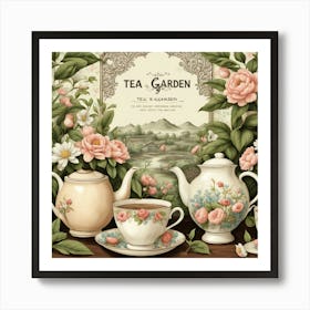 Tea Garden 4 Art Print