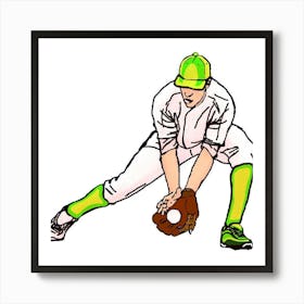 Baseball Player 1 Art Print