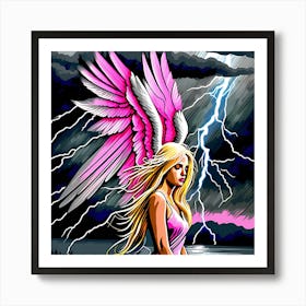 Saddened Angel Painting Art Print