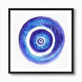 Blue And White Swirl Art Print