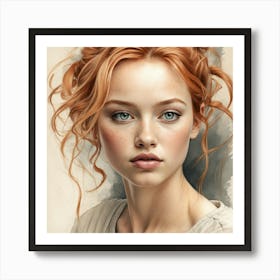 Portrait Of A Young Woman 8 Art Print