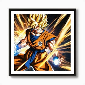 Dragon Ball Z Wallpaper 3 Art Print