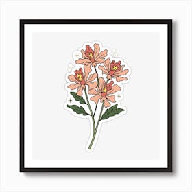 Pink Flowers poster Art Print