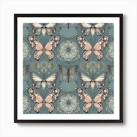 Butterfly Wallpaper Art Print