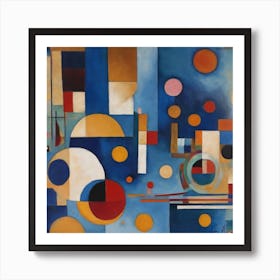 Abstract colourful Painting Art Print