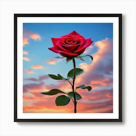 Rose flower Art Print