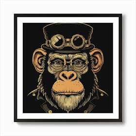 Steampunk Monkey 18 Art Print