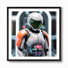 Futuristic Robot 117 Art Print