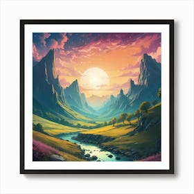 Valley of Radiant Calm Art Print