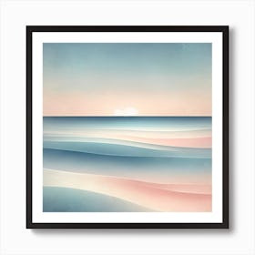 "Pastel Tranquility: Abstract Seashore"  "Pastel Tranquility" captures the calm and soothing essence of the seashore with a minimalist abstract approach. This digital artwork features gentle gradients of pastel hues that create a serene horizon, evoking the peaceful ebb and flow of ocean waves. Perfect for those seeking a soft, meditative element in their decor, it offers a contemporary twist to the classic seascape. Let this artwork's graceful simplicity and calming colors wash over you, infusing your space with a sense of tranquility and poise. Art Print