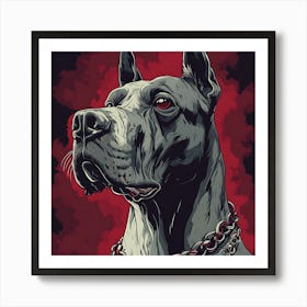 Vintage 80s Nightmarish Dog 12 Art Print