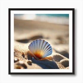 Seashell On The Beach Art Print