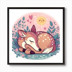 Cute Fawn 1 Art Print