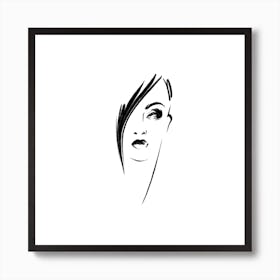 Face Square Art Print