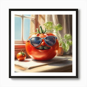 Tomato In Sunglasses 2 Art Print