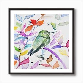 Bird on branches Art Print