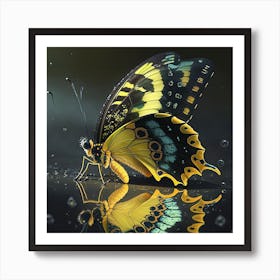 Butterfly Reflection Art Print
