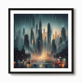 Futuristic City 17 Art Print