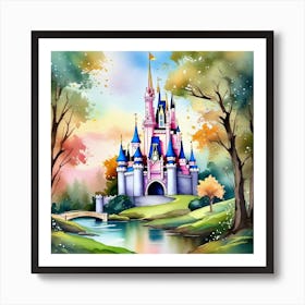 Disney Castle Painting 3 Art Print