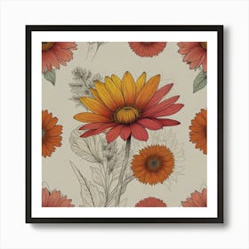 Gerbera Daisies 1 Art Print