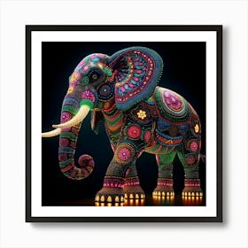 Elephant In The Dark Art Print