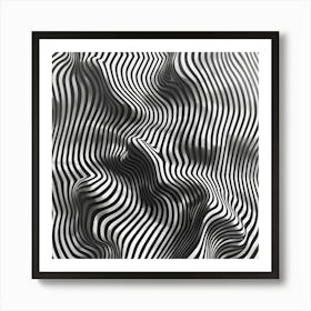 Abstract Wavy Lines 11 Art Print