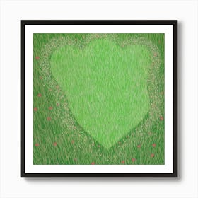 Heart In The Grass 3 Art Print