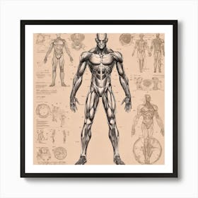 Muscular Anatomy Art Print