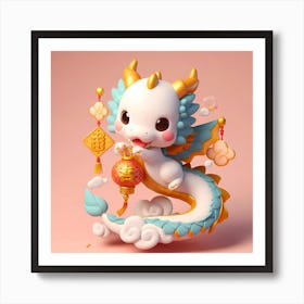 cute dragon, lunar new year | Year of the Dragon Art Print