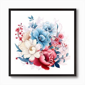 Chinese Flowers Art Print