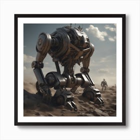 Robots In The Desert 17 Art Print