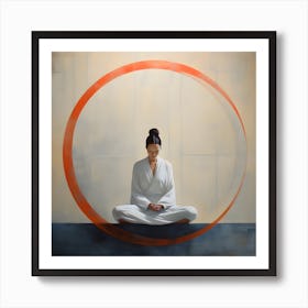 Women Meditating Abstracts By Csaba Fikker 13 Art Print