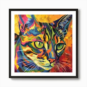 Kisha2849 Bengal Cat Colorful Picasso Style Full Page No Negati E4e714f6 Fe1d 4c73 A88f 645524c21b40 Art Print