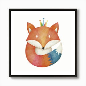 Fox With Crown Art Print