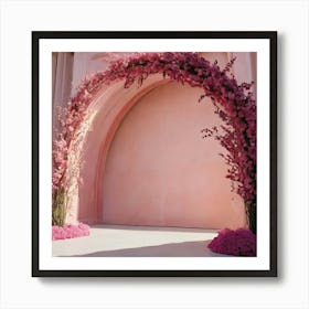 Pink Wedding Arch 1 Art Print