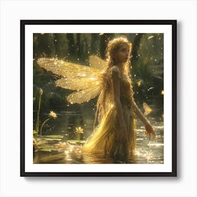 Fairy In The Water 1 Art Print