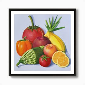 Fruits And Vegetables Art Print